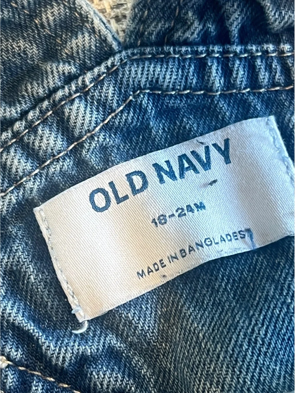 Old Navy Embroidered Denim Overalls